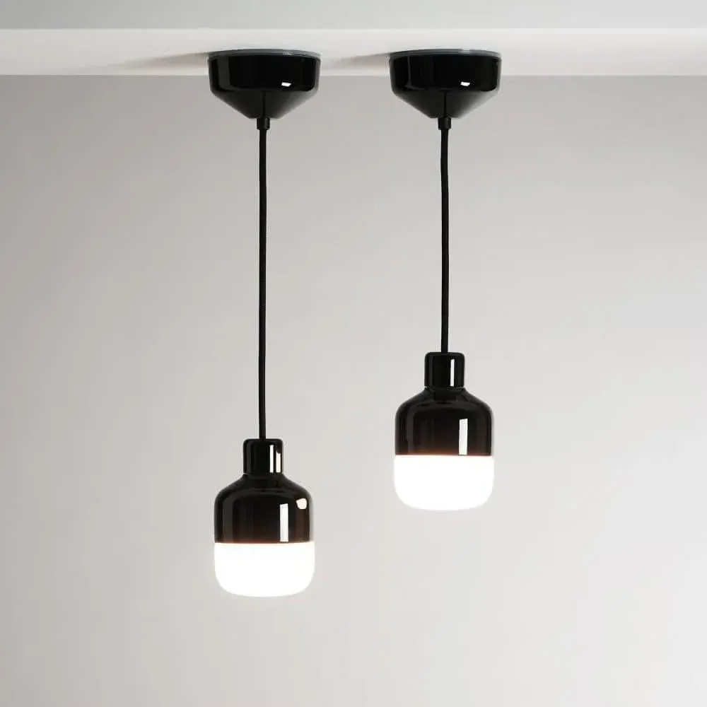 Bathroom Pendant Light - White, Porcelain