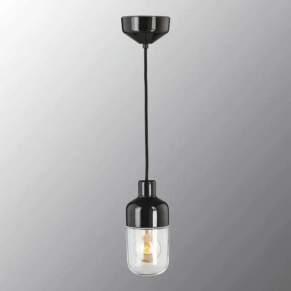 Bathroom Pendant Light - White, Porcelain
