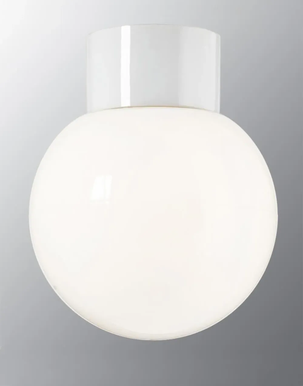 Classic Medium Globe Wall Light - White, Ceramic