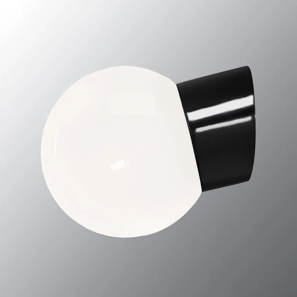 Globe Wall Light - Black, Ceramic image