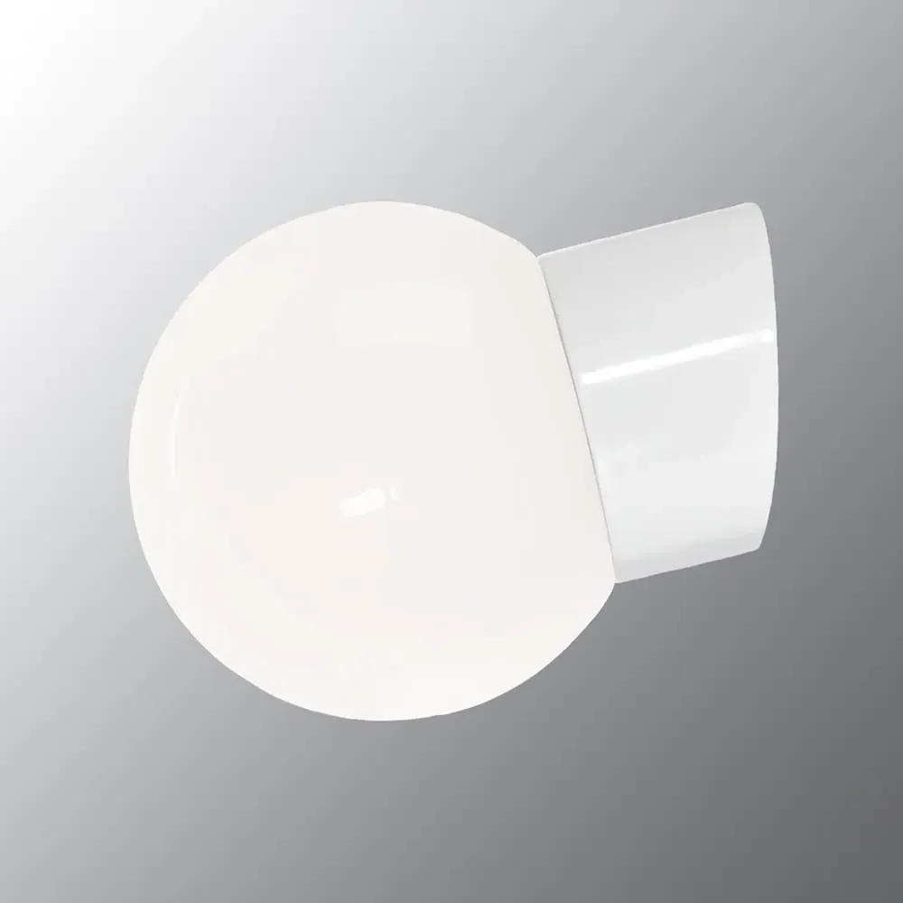 Globe Wall Light - White, Ceramic