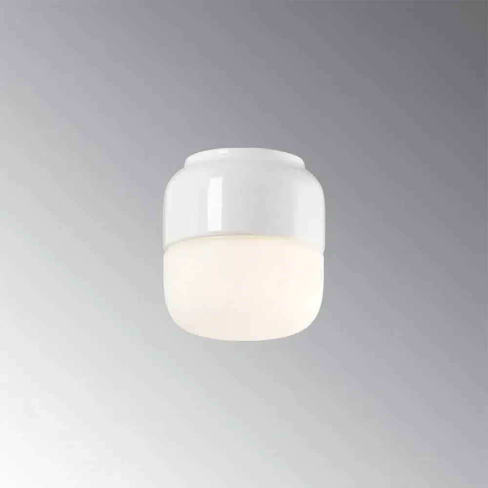 Ohm Large Wall or Ceiling Light - White, Opal Glass