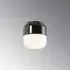 Ohm Small Wall or Ceiling Light - Black, Opal Glass