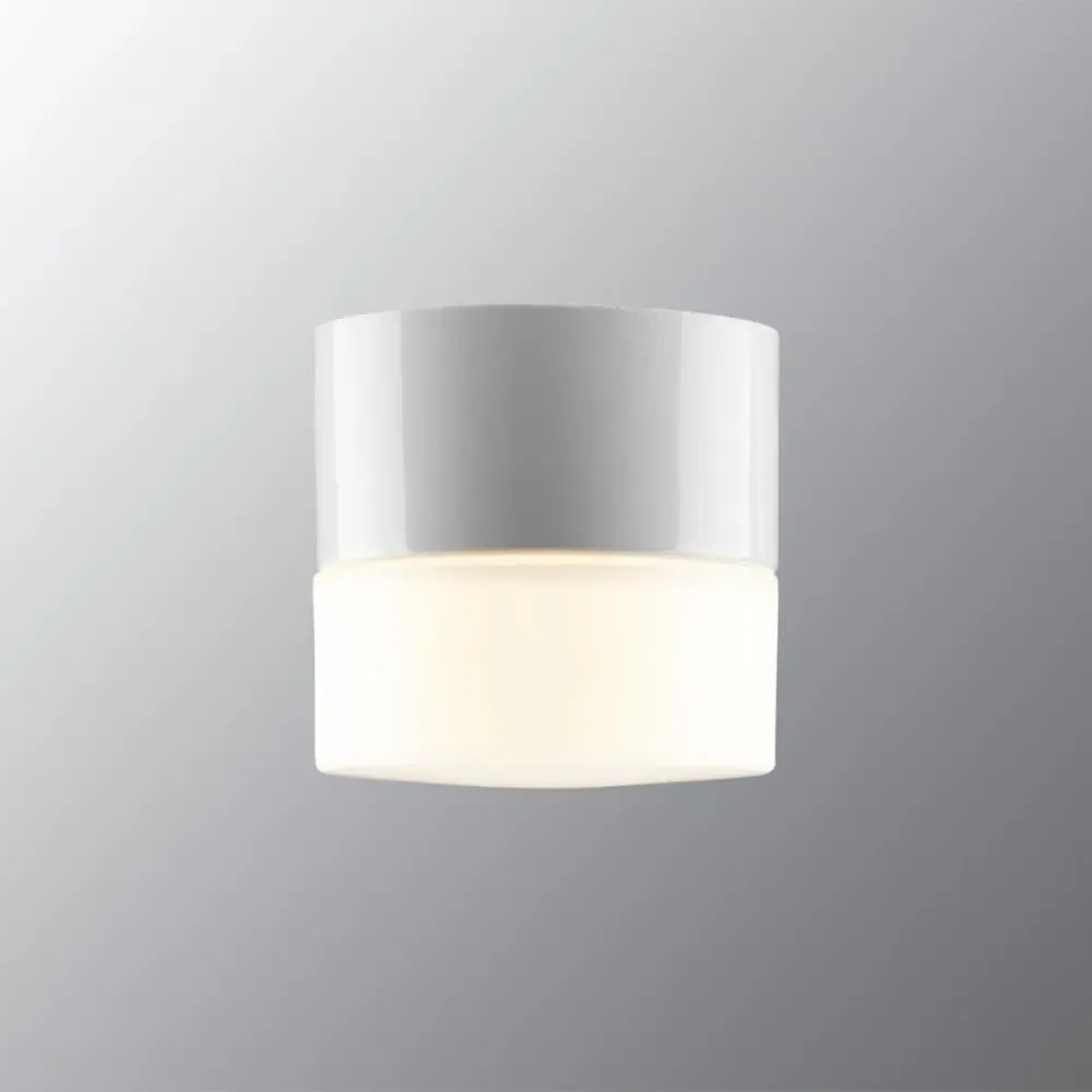 Opus 100 Cylindrical Wall Ceiling Light - White, G9 image
