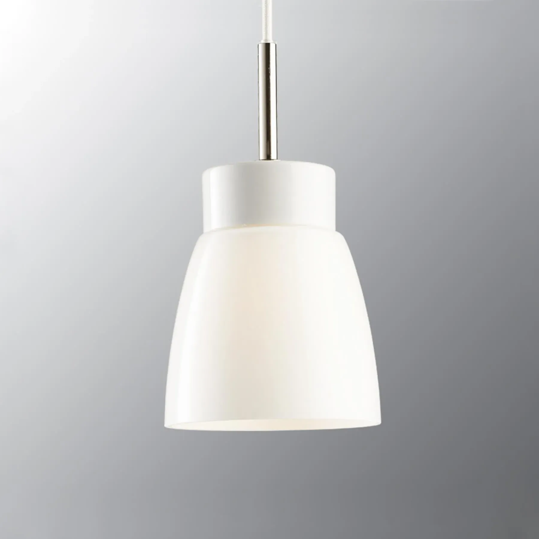Pendant Light with Opal Shade - White, Glass