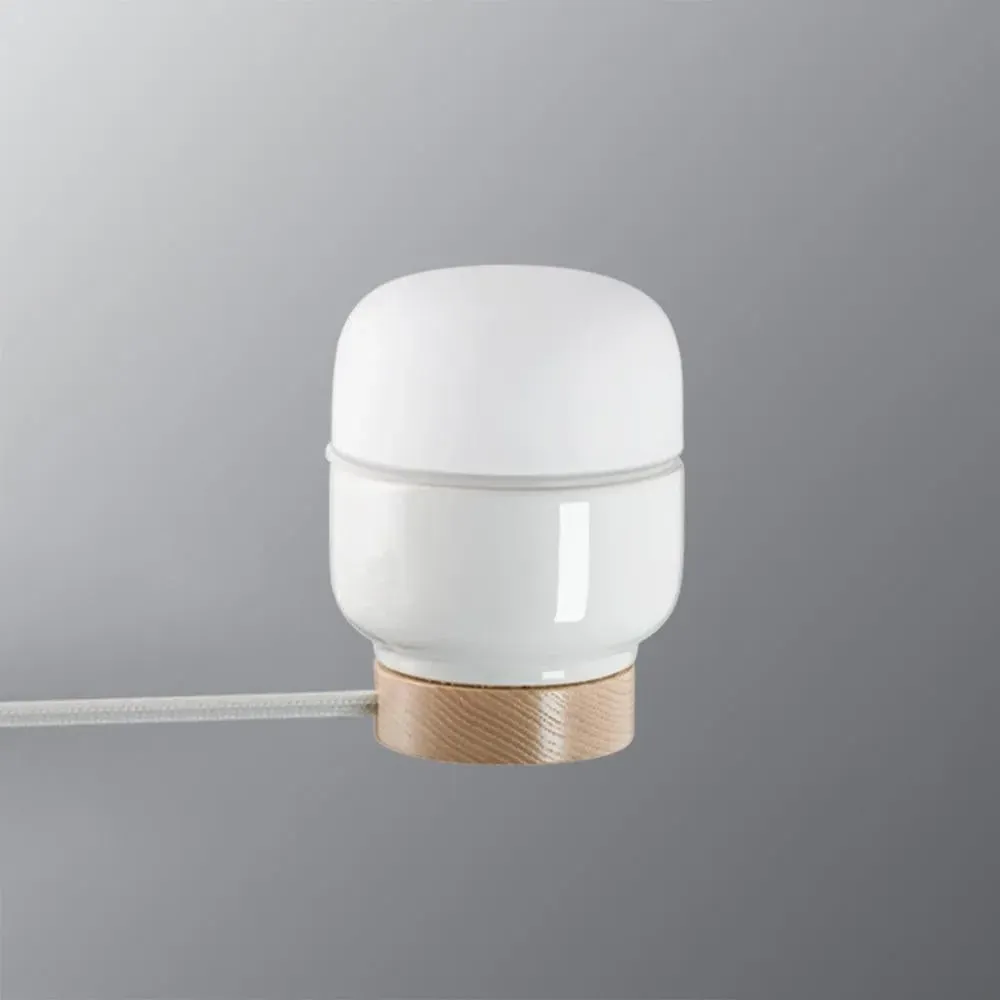 Table Lamp with Opal Shade - White, Porcelain