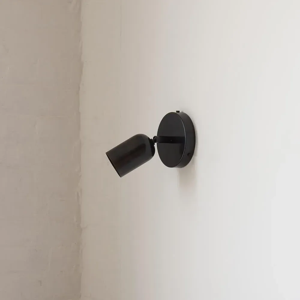 Spot Wall Light with Rotating Shade - Black