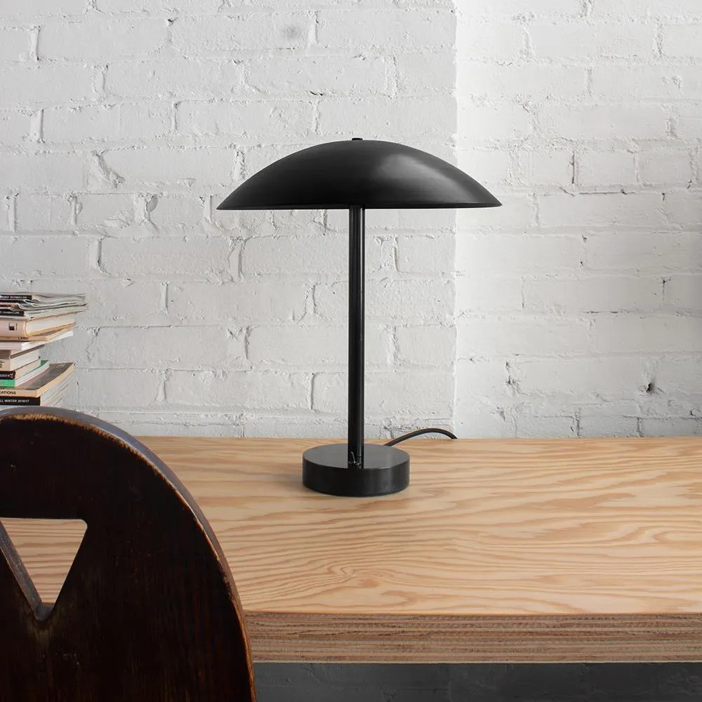Table Lamp with Sphere Shade - Black