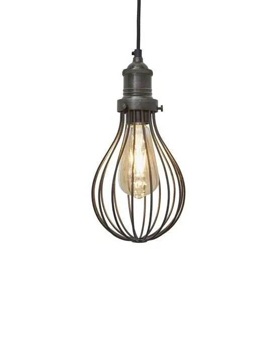 Balloon Cage Pendant Light - Dark Pewter, Metal image