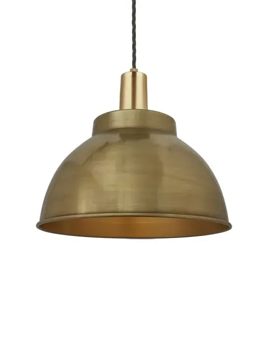 Brooklyn Large Dome Pendant Light - Brass, Metal