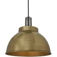 Brooklyn Large Dome Pendant Light - Pewter, Metal