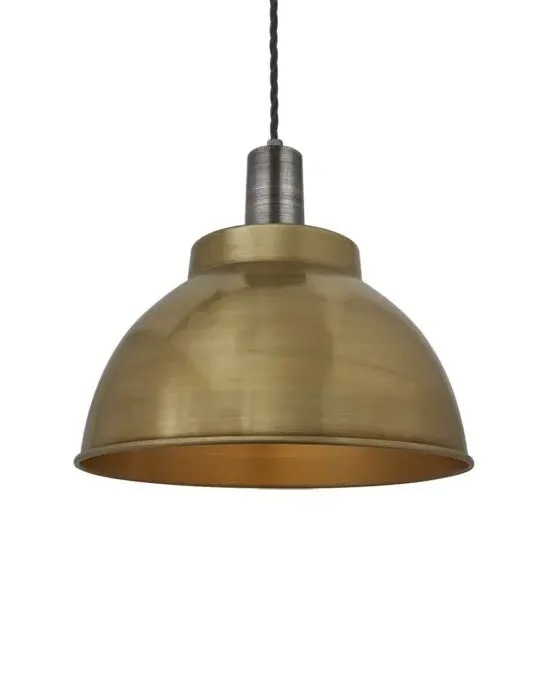 Brooklyn Large Dome Pendant Light - Pewter, Metal