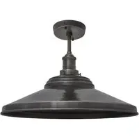 Brooklyn Large Flush Ceiling Light - Pewter, Metal