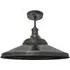 Brooklyn Large Flush Ceiling Light - Pewter, Metal