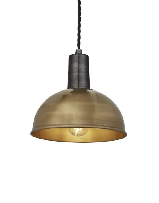 Brooklyn Small Dome Pendant Light - Brass, Metal image