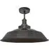 Brooklyn Small Flush Ceiling Light - Pewter, Metal