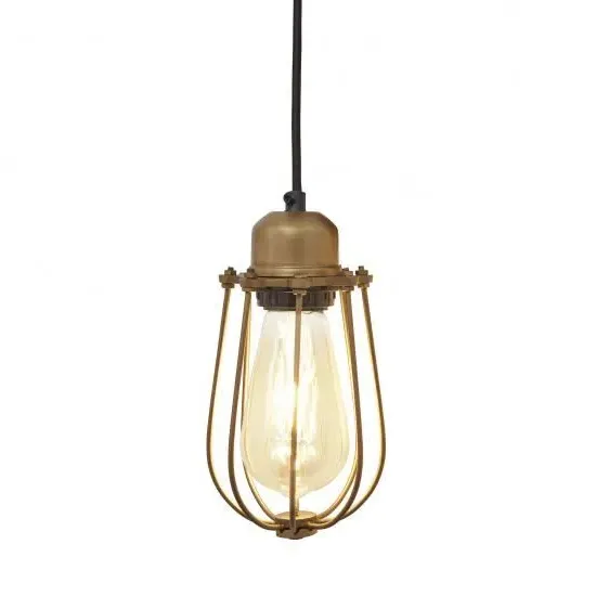 Cage Pendant Light - Brass, Metal