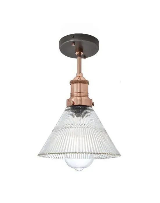 Dome Flush Mount Ceiling Light - Pewter, Glass