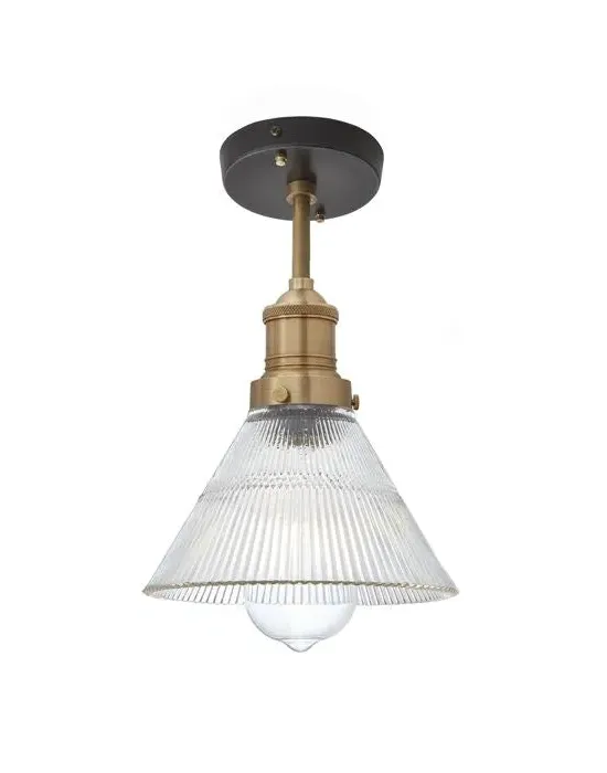 Funnel Flush Mount Ceiling Light - Copper, Glass