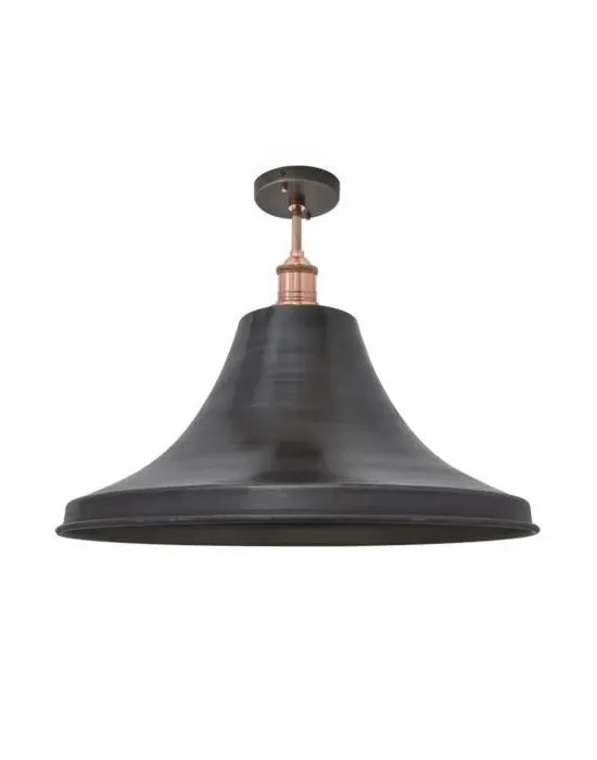Giant Bell Flush Mount Ceiling Light - Brass, Metal