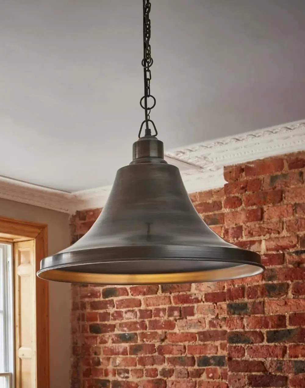 Giant Bell Pendant Light - Pewter, Metal