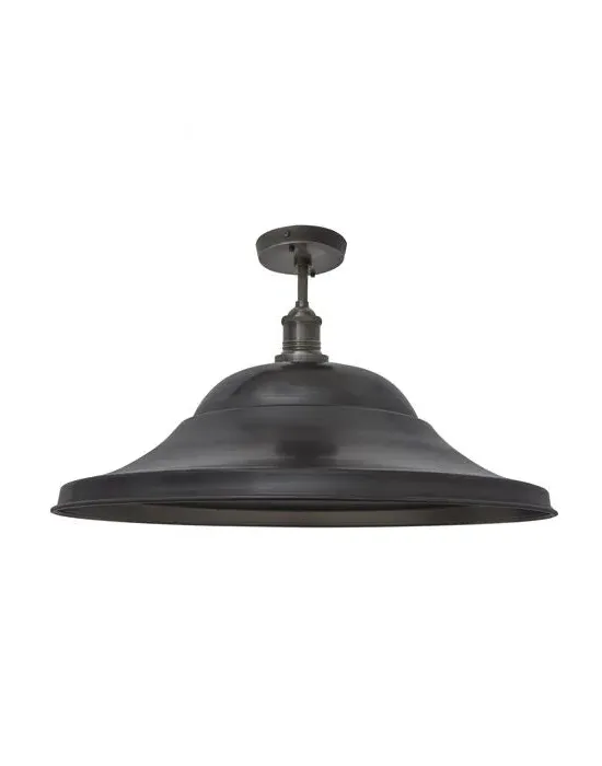 Giant Hat Flush Mount Light - Brass, Metal
