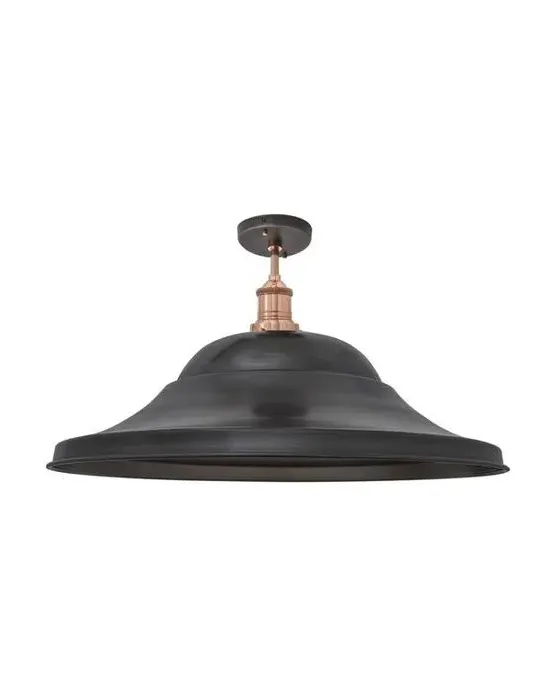 Giant Hat Flush Mount Light - Brass, Metal