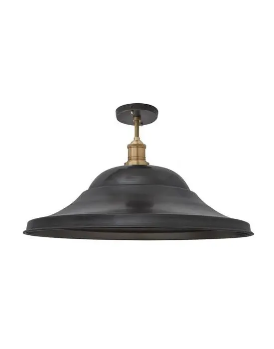 Giant Hat Flush Mount Light - Pewter, Metal image