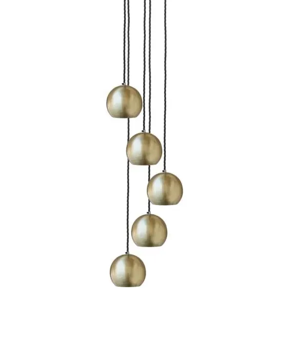 Globe Collection 5-Light Pendant Light - Brass image