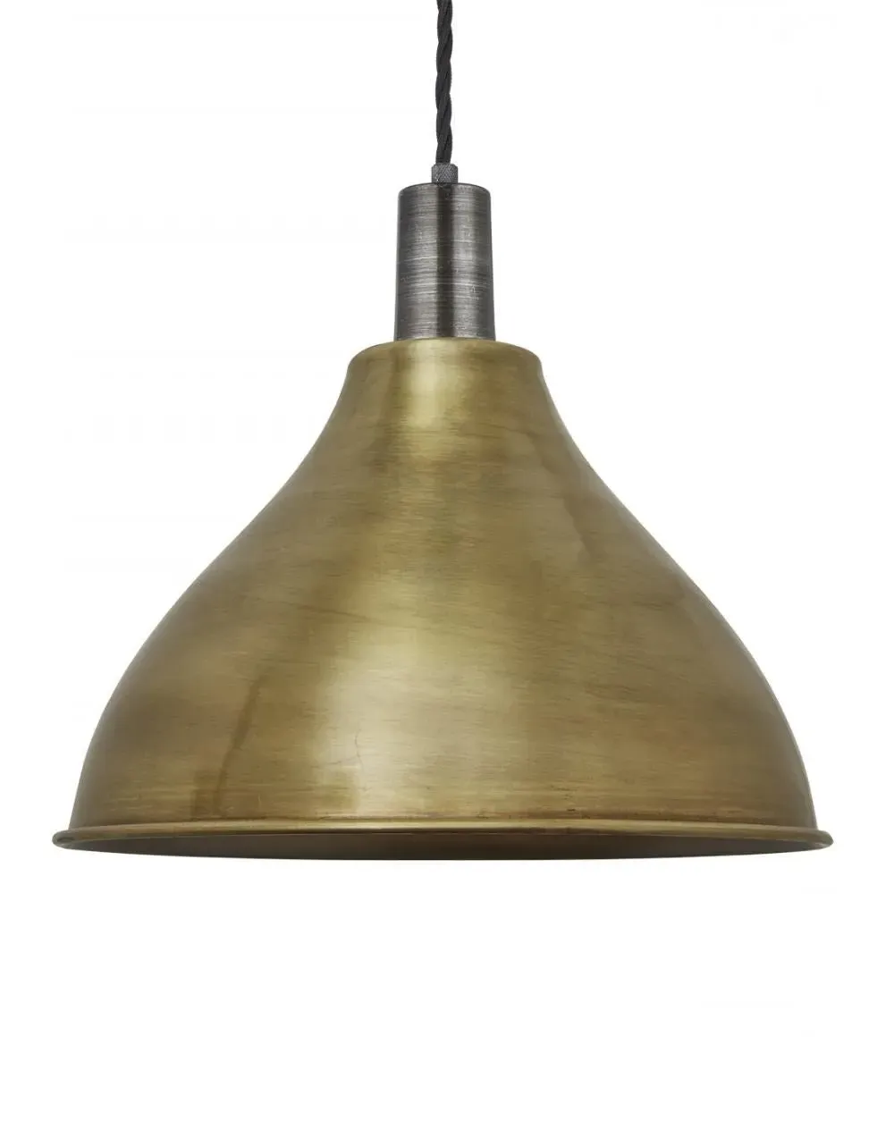 Large Cone Pendant Light - Brass, Metal