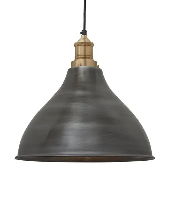 Large Cone Pendant Light - Brass, Metal