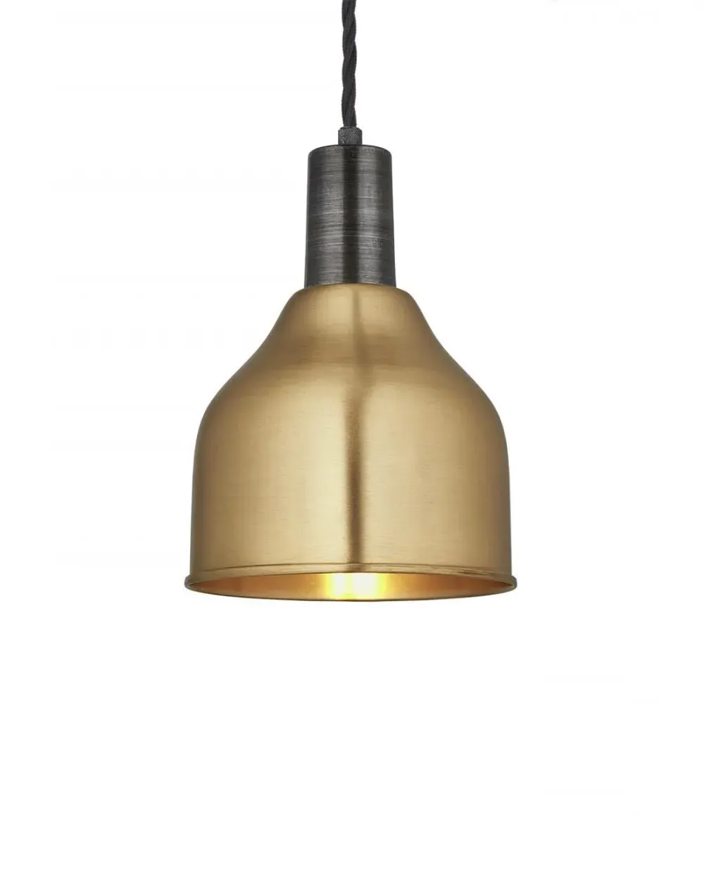 Large Cone Pendant Light - Pewter, Metal