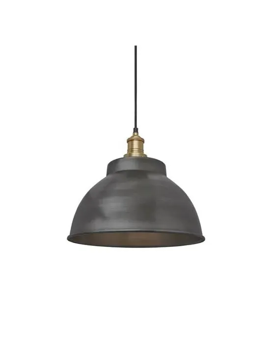 Large Dome Pendant Light - Brass, Metal