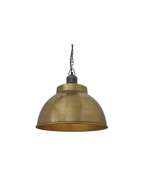 Large Dome Pendant Light - Brass, Metal