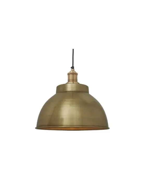 Large Dome Pendant Light - Brass, Metal