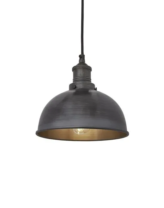 Large Dome Pendant Light - Copper, Metal