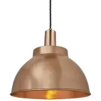 Large Dome Pendant Light - Copper, Metal