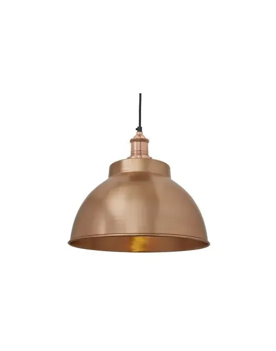 Large Dome Pendant Light - Copper, Metal