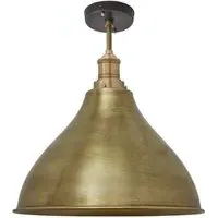 Large Flush Ceiling Light - Brass, Metal