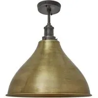 Large Flush Ceiling Light - Brass, Metal