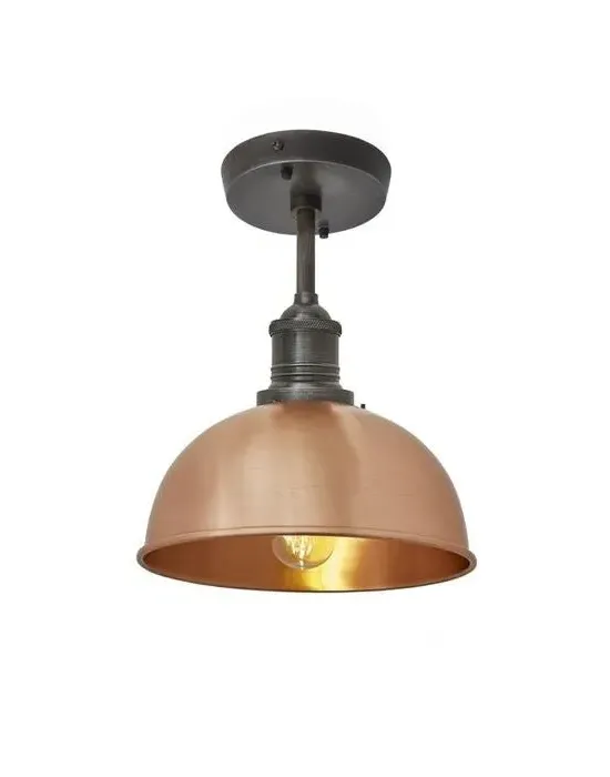 Large Flush Ceiling Light - Brass, Metal