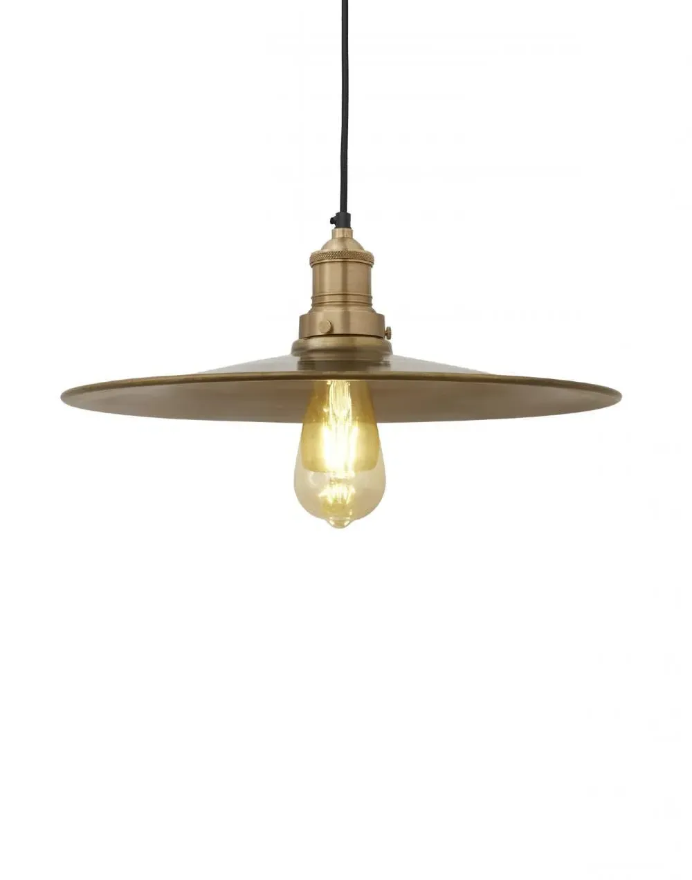 Large Industrial Pendant Light - Brass, Metal