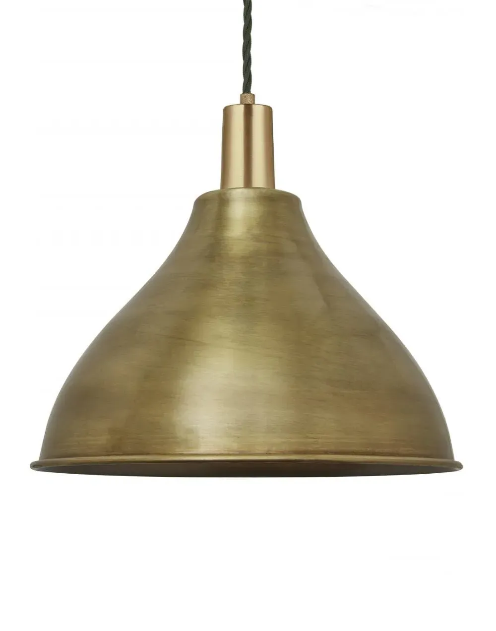 Small Cone Pendant Light - Pewter, Metal