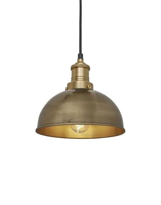 Small Dome Pendant Light - Brass, Metal image