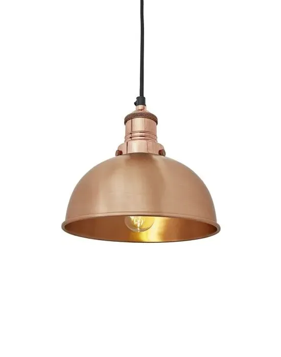 Small Dome Pendant Light - Copper, Metal