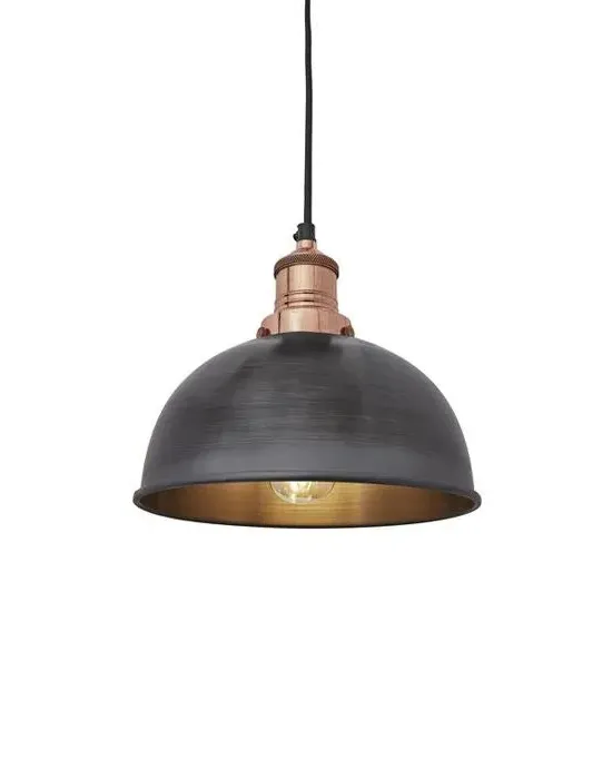Small Dome Pendant Light - Copper, Metal