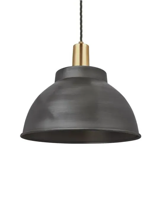Small Dome Pendant Light - Mixed Finish, Metal