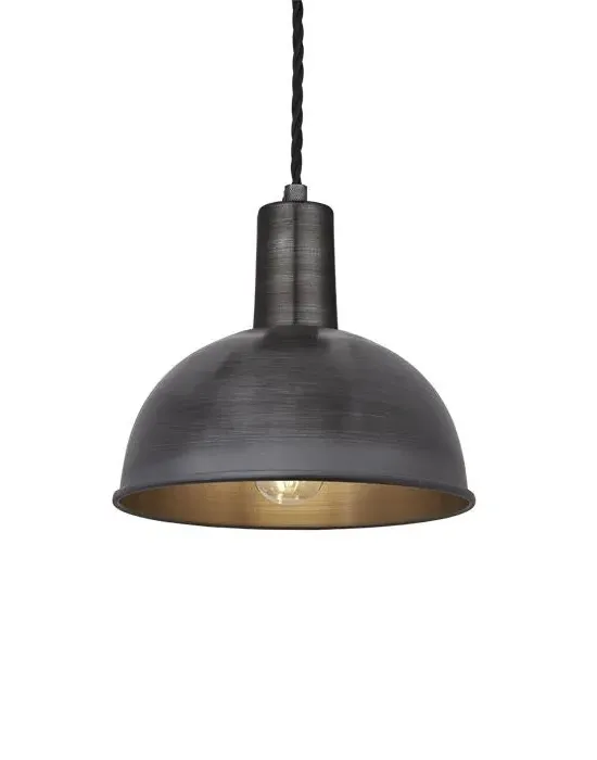Small Dome Pendant Light - Pewter, Metal image
