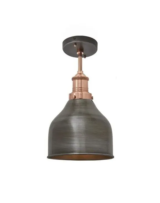 Small Flush Ceiling Light - Brass, Metal