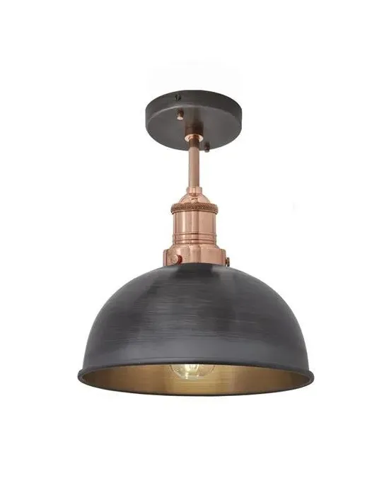 Small Flush Ceiling Light - Copper, Metal